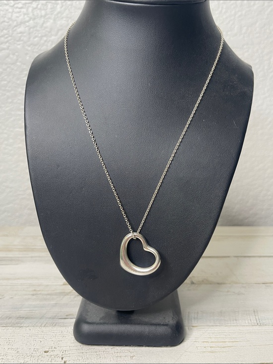 Tiffany & Co. Jewelry - Tiffany & Co Elsa Peretti Open Heart Necklace Sterling Silver 18” Large